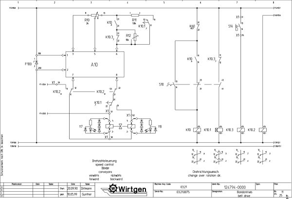 Wirtgen Cold Milling Machine 2100 DC DCR Circuit Diagram 124794 00 1 scaled