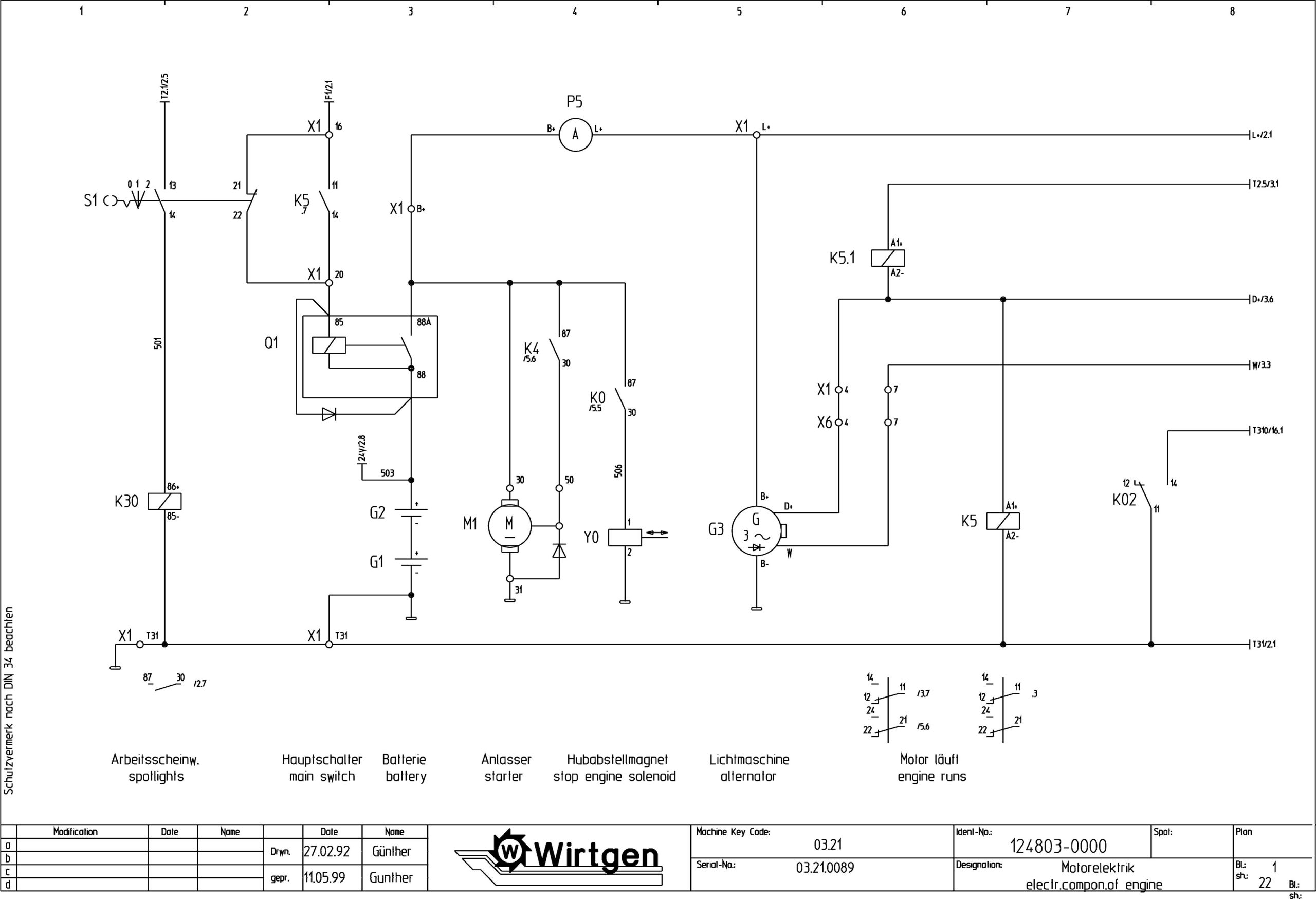 Wirtgen Cold Milling Machine 2100 DC DCR Circuit Diagram 124803 00 scaled