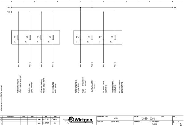 Wirtgen Cold Milling Machine W 1000 CBA Circuit Diagram 100554 00 1 scaled