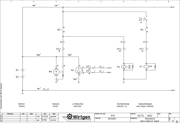 Wirtgen Cold Milling Machine W 1000 F Circuit Diagram 96735 02 scaled