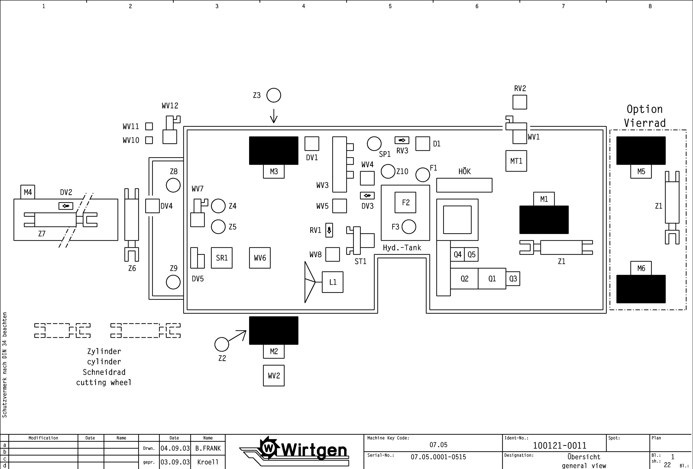 Wirtgen Cold Milling Machine W 1000L Circuit Diagram 100121 11