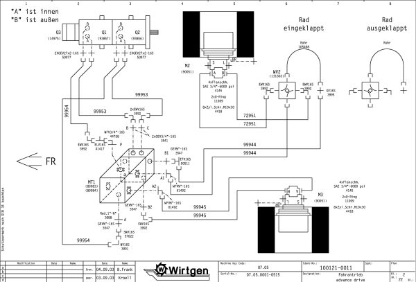Wirtgen Cold Milling Machine W 1000L Circuit Diagram 100121 11 1