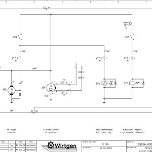 Wirtgen Cold Milling Machine W 1000L Circuit Diagram 158956 00