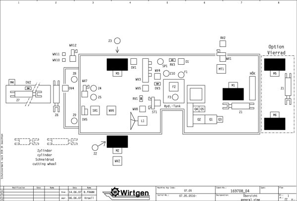 Wirtgen Cold Milling Machine W 1000L Circuit Diagram 169708 04