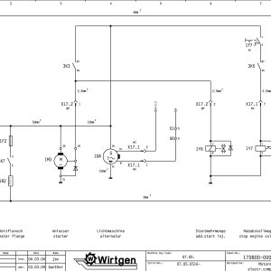 Wirtgen Cold Milling Machine W 1000L Circuit Diagram 170800 01