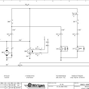 Wirtgen Cold Milling Machine W 1000L Circuit Diagram 99621 06