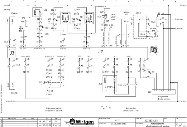 Wirtgen Cold Milling Machine W 150 Circuit Diagram 2072833 03 1