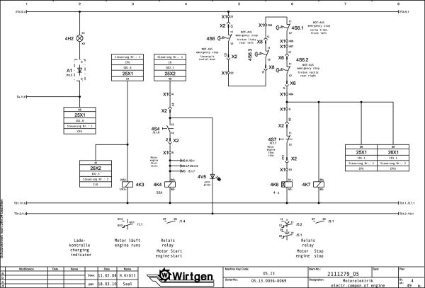 Wirtgen Cold Milling Machine W 150 Circuit Diagram 2111279 05 1