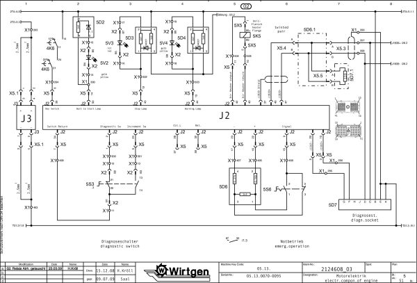 Wirtgen Cold Milling Machine W 150 Circuit Diagram 2124608 03 1