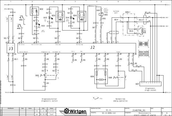 Wirtgen Cold Milling Machine W 150 Circuit Diagram 2140706 01 1