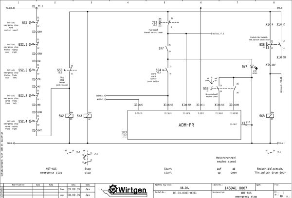 Wirtgen Cold Milling Machine W 1500 W 1900 Circuit Diagram 145941 07 1