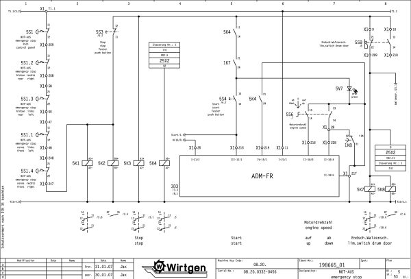 Wirtgen Cold Milling Machine W 1500 W 1900 Circuit Diagram 198665 01 1