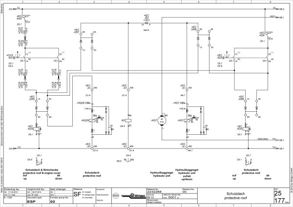 Wirtgen Cold Milling Machine W 150i Electric Diagram 2232268 00 1