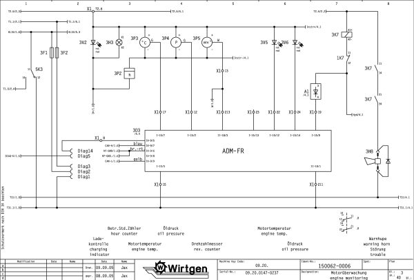 Wirtgen Cold Milling Machine W 1900 Circuit Diagram 150062 06 1