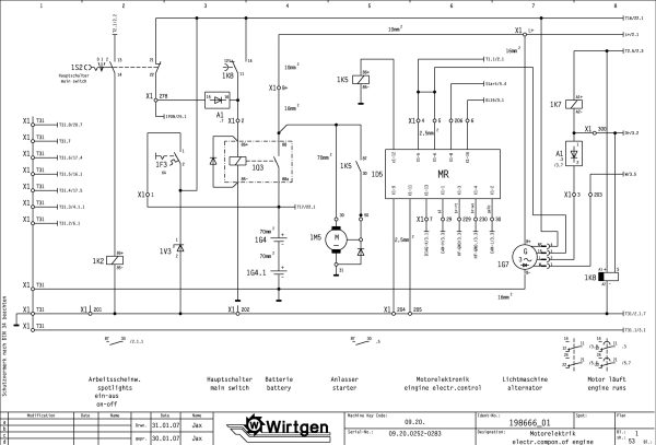 Wirtgen Cold Milling Machine W 1900 Circuit Diagram 198666 01 1