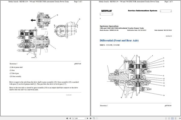 CAT Articulated Dump Truck 740 AXM Operators Service Manual and Schematics 2