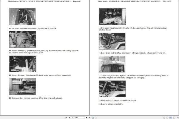 CAT Articulated Dump Truck D250E 5TN Operators Service Manual and Schematics 2