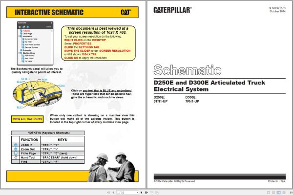 CAT Articulated Dump Truck D250E 5TN Operators Service Manual and Schematics 3