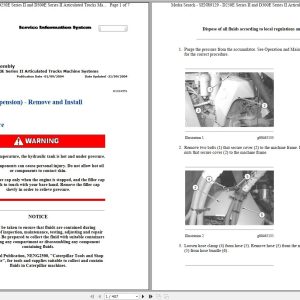 CAT Articulated Dump Truck D250E II 4PS Operators Service Manual and Schematics 1