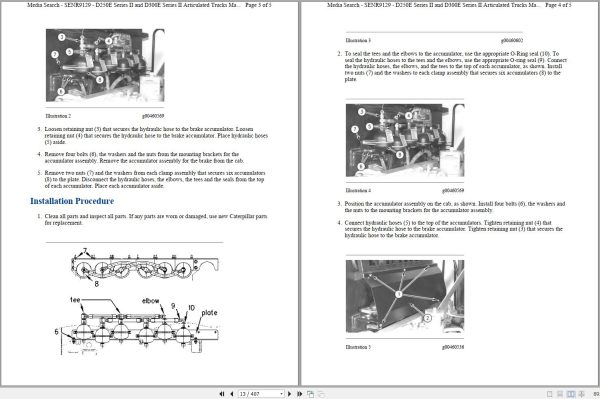 CAT Articulated Dump Truck D250E II 4PS Operators Service Manual and Schematics 2