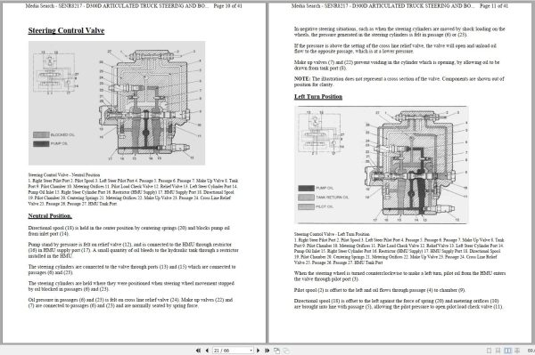 CAT Articulated Dump Truck D300D 5MG Operators Service Manual and Schematics 2