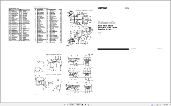 CAT Articulated Dump Truck D350D 9RF Operators Service Manual and Schematics 3