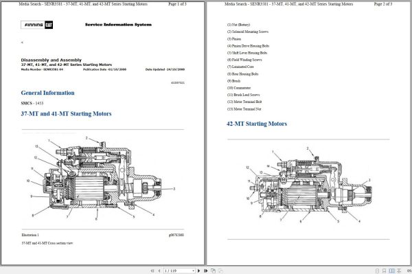 CAT Articulated Dump Truck D350E 9LR Operators Service Manual and Schematics 2