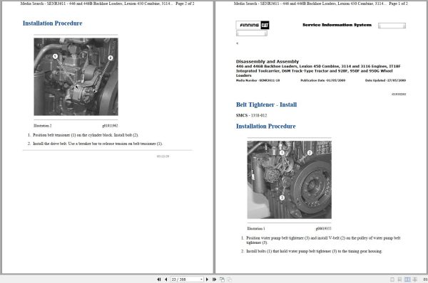 CAT Asphalt Paver AP1000B 7HN Operators Service Manual and Schematics 2