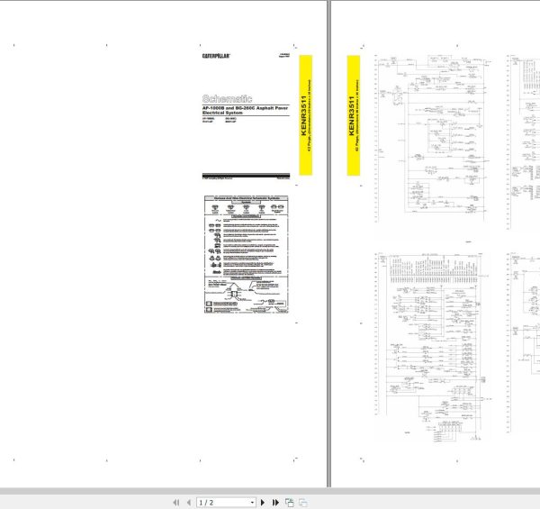 CAT Asphalt Paver AP1000B 7HN Operators Service Manual and Schematics 3