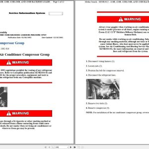 CAT Backhoe Loader 416B 8SG Operators Service Manual and Schematics 1