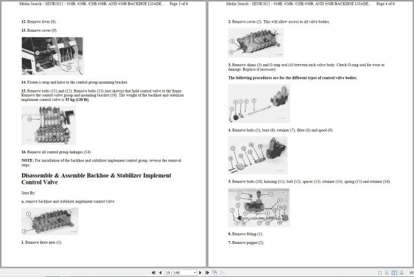 CAT Backhoe Loader 416B 8SG Operators Service Manual and Schematics 2