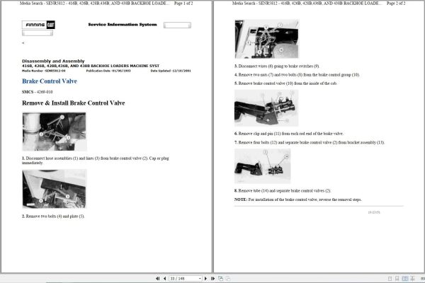 CAT Backhoe Loader 416B 8ZK Operators Service Manual and Schematics 1