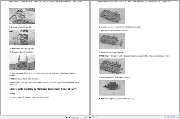 CAT Backhoe Loader 416C 1WR Operators Service Manual and Schematics 2
