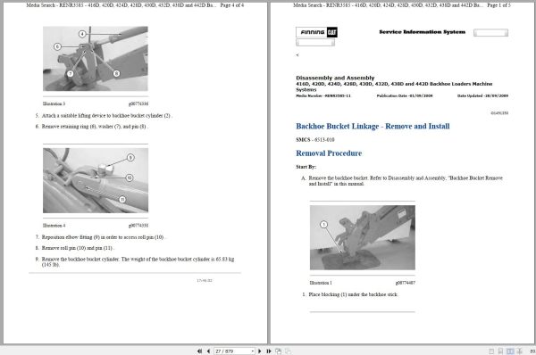 CAT Backhoe Loader 416D B2D Operators Service Manual and Schematics 1