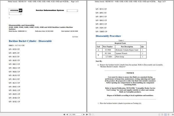 CAT Backhoe Loader 416D BKG Operators Service Manual and Schematics 1