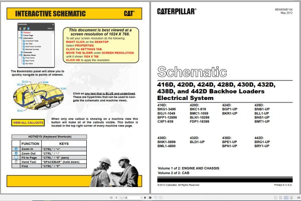 CAT Backhoe Loader 416D BKG Operators Service Manual and Schematics 3