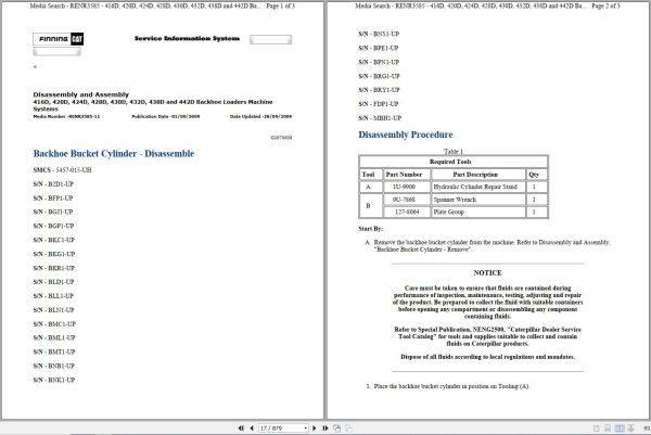 CAT Backhoe Loader 416D CXP Operators Service Manual and Electrical Schematics 1