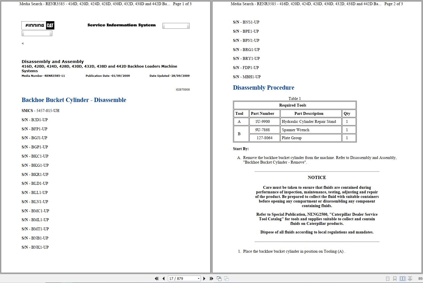 CAT Backhoe Loader 416D CXP Operators Service Manual and Electrical Schematics 1