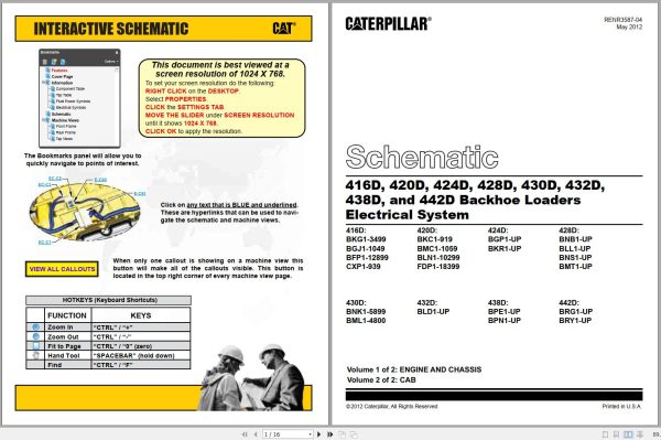 CAT Backhoe Loader 416D CXP Operators Service Manual and Electrical Schematics 3