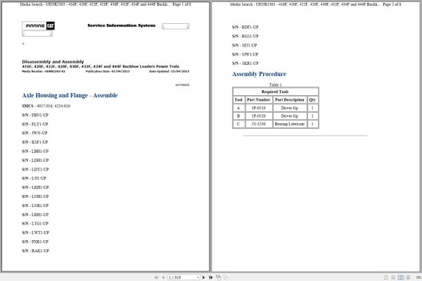 CAT Backhoe Loader 416F KSF Operators Service Manual and Schematics 1