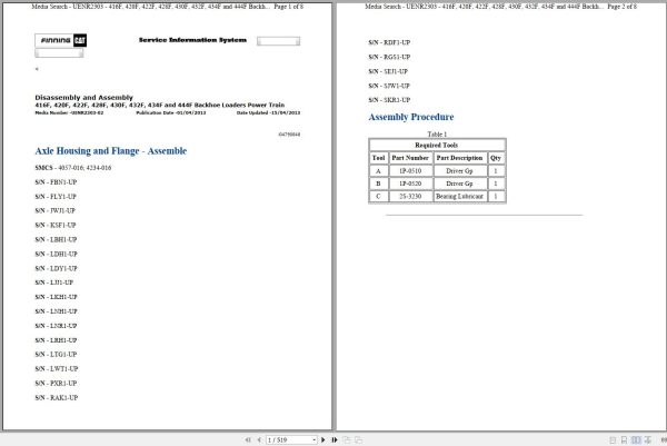 CAT Backhoe Loader 416F LWT Operators Service Manual and Schematics 1