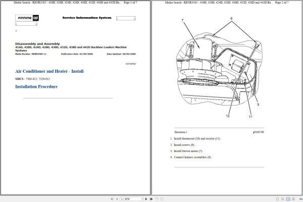 CAT Backhoe Loader 420D BKC Operators Service Manual and Schematics 1