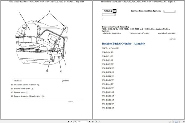 CAT Backhoe Loader 420D BMC Operators Service Manual and Schematics 1