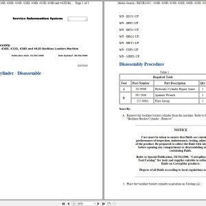 CAT Backhoe Loader 420D HLT Operators Service Manual and Schematics 1