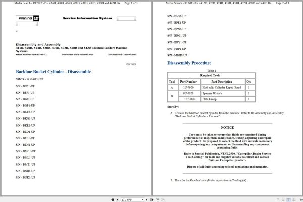 CAT Backhoe Loader 420D HLT Operators Service Manual and Schematics 1