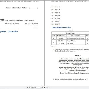 CAT Backhoe Loader 420D MBH Operators Service Manual and Schematics 1