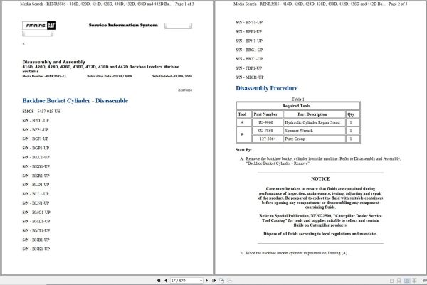 CAT Backhoe Loader 420D MBH Operators Service Manual and Schematics 1