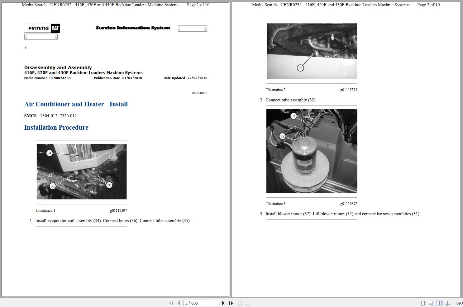 CAT Backhoe Loader 420E DJL Operators Service Manual and Schematics 1