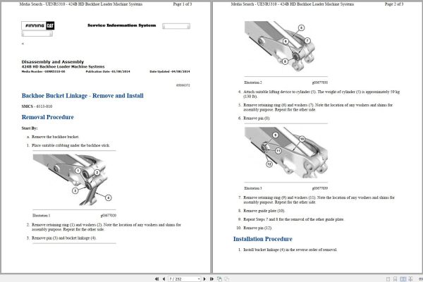 CAT Backhoe Loader 424B HD JRY Operators Service Manual and Schematics 1