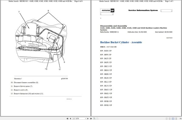 CAT Backhoe Loader 424D BKR Operators Service Manual and Schematics 1